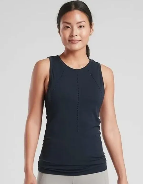 Athleta Foothill Tank top split back Black medium - Image 11