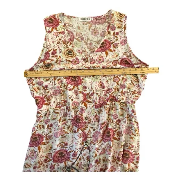TEMOFON Floral‎ Patterned Fabric Pink Size XL - Image 3