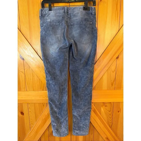 Dear John Marbled Grayish Blue Low Rise Lightweight Corduroy Jeans Size 27 (7302 - Image 4