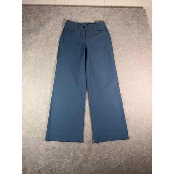 Lululemon Women's City Sleek 5-Pocket Wide-Leg Utility Blue Size 27 Full Length - Image 2