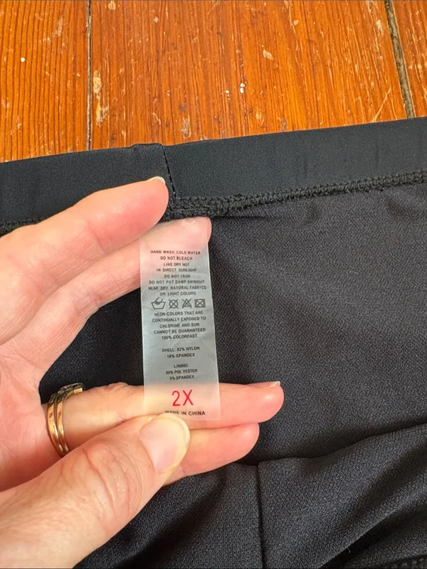 Women’s Size 2X Black Swim Shorts Swimsuit - Image 2
