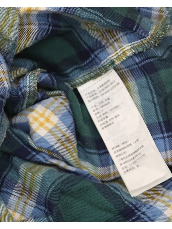 Hollister Womens Flannel Long Sleeve Button Up Shirt Blue / Green S - Image 5