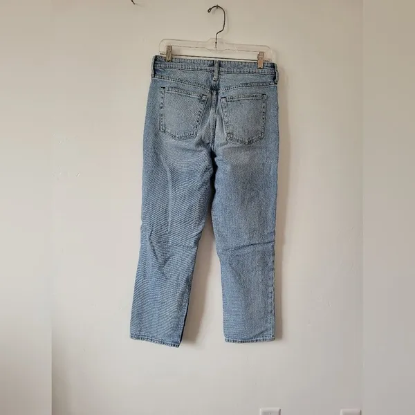 Free Assembly Jeans High Rise 90s Straight Leg Light Wash Ripped High Waist 10 - Image 7