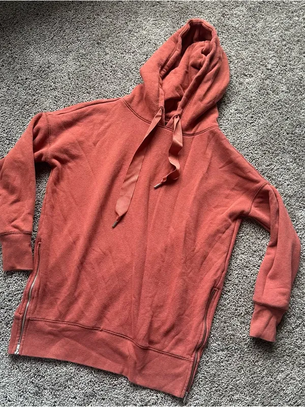 aerie Rust-Orange Hooded Pullover Sweatshirt - Image 2