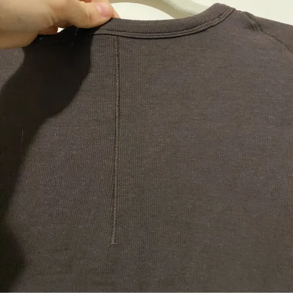 Lululemon Chocolate Brown Ribbed Soft Crop Top size XS/S - Image 7