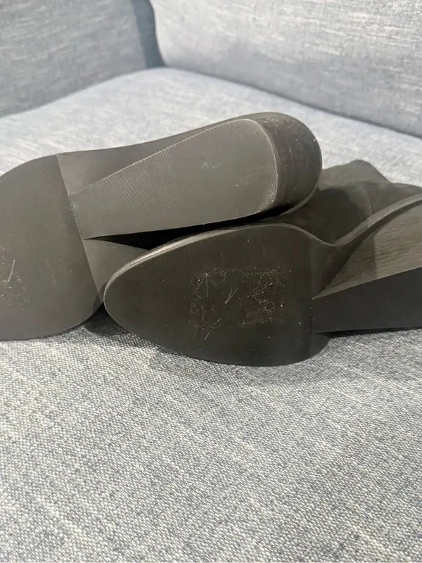Dr. Scholl’s comfort size 10 Women’s Black Suede leather Wedge Ankle Boot cute - Image 3