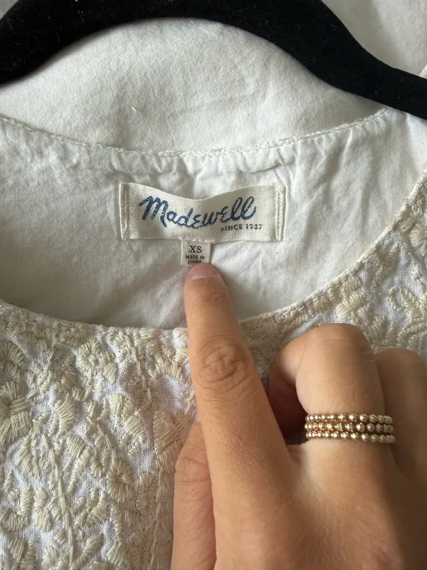 Madewell Embroidered Linen Mini Dress - Image 4