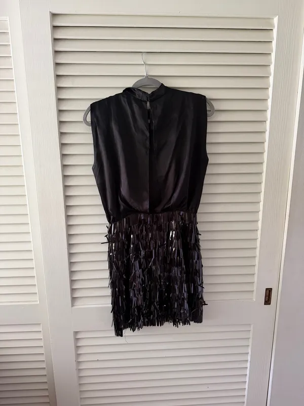 Amanda Uprichard Simran Mini Dress Black - Image 4