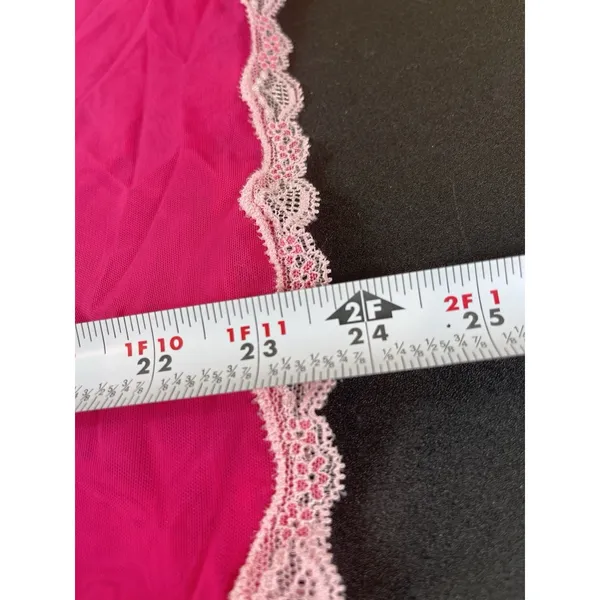 Y2K Pout By Victoria’s Secret Pink Sheer Mesh Lace Trim Cami Tank Top NWT L - Image 10