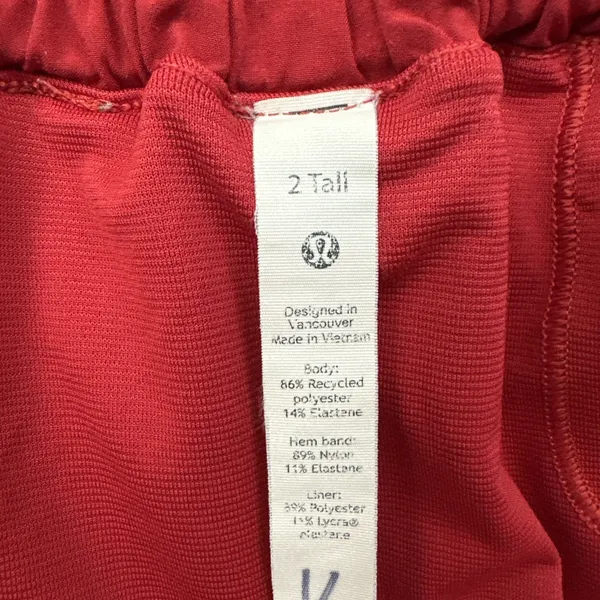 Lululemon Hotty Hot Shorts Low Rise 4" Dark Red Athletic Athleisure Women's 2 - Image 6