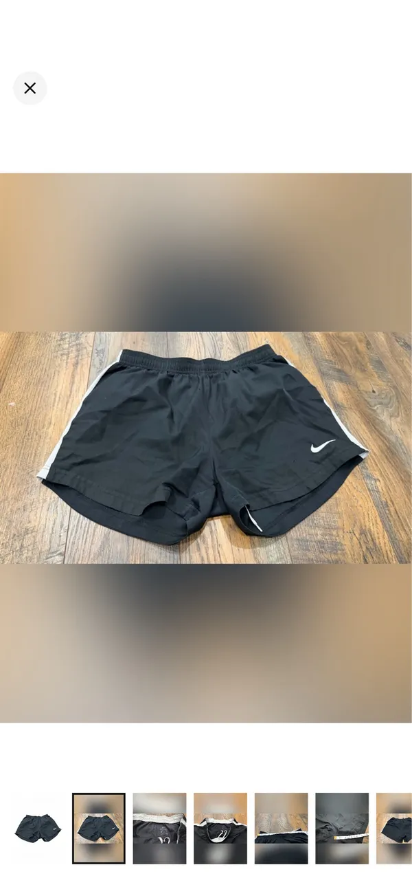 Nike Shorts Women’s Size Small Black White Workout Running Athletic Active - Image 2