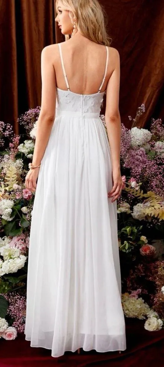 Embroidery chiffon Wedding Dress White - Image 10