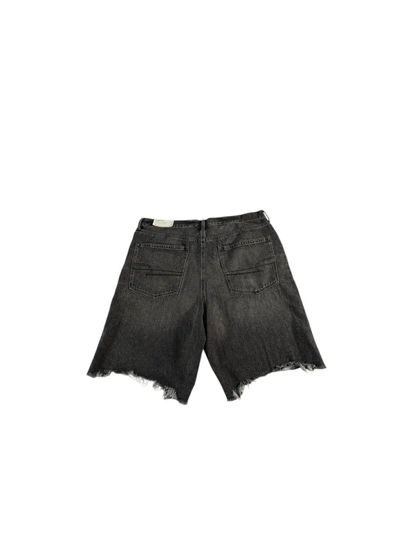 American Eagle Jorts Womens 18 Black Denim 90s Boyfriend Bermuda Raw Hem NWT - Image 2