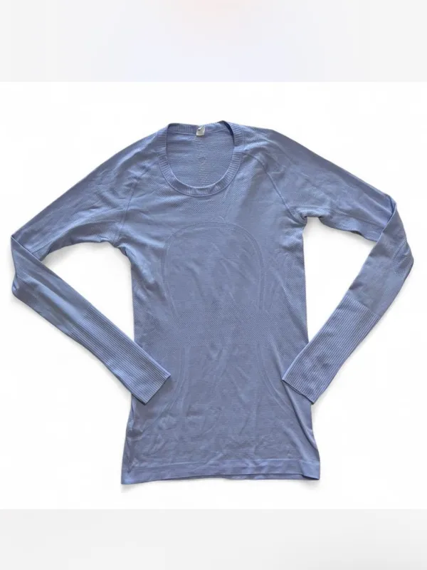 Lululemon Swiftly Tech Long-Sleeve Shirt 2.0 Hip Length Light Powder Blue 6 - Image 3