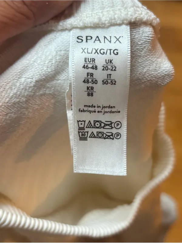 Spanx Zebra Textured Long Sleeve Mock Neck Shapewear Preppy Layering Top XL - Image 3