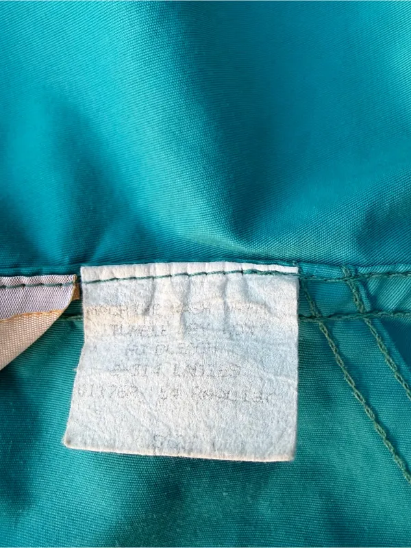 L.L.Bean Anorak Jacket Large Teal Hooded Pullover Made USA 90s Vintage - Image 4
