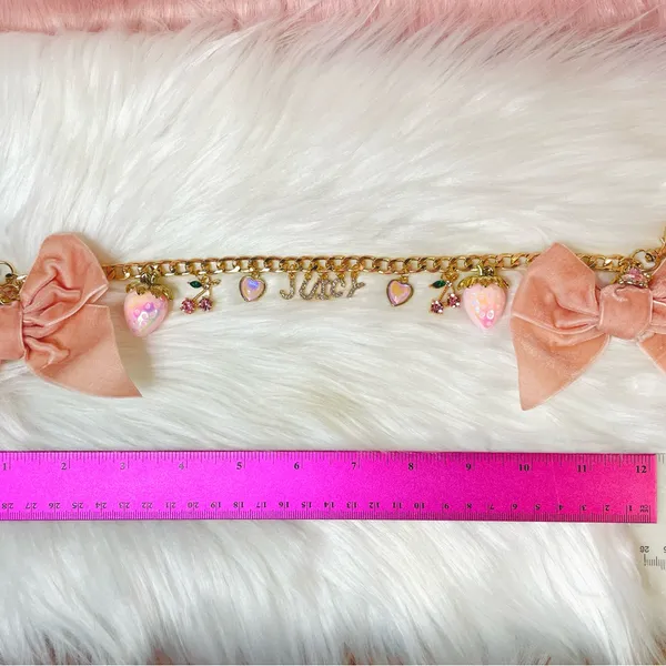 New Juicy Couture Pink Diamond Coquette Shoulder Bag with Accessories - Image 10