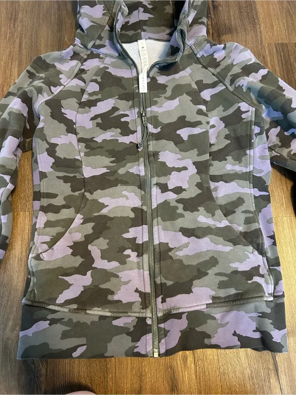 lululemon athletica Camouflage Zip Hoodie - Green/Purple - Image 6