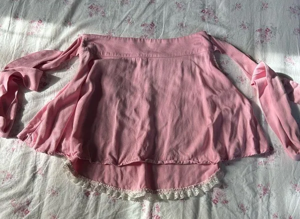 SUGAR THRILLZ DOLLS KILL pink lace maid apron skirt - Image 5