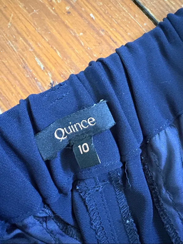 Quince Navy Pleated Dress Pants Trousers‎ size 10 - Image 2