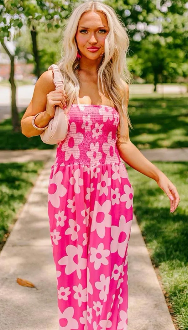 Impressions Jumpsuit Pink - Image 5