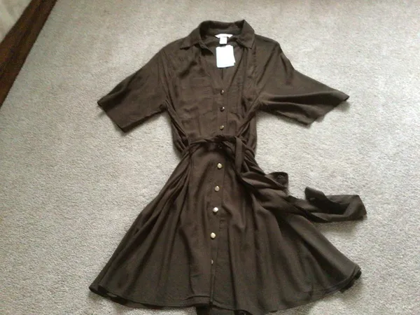 H&M Tie Belt Shirt Dress- Xsm- Nwt - Image 6