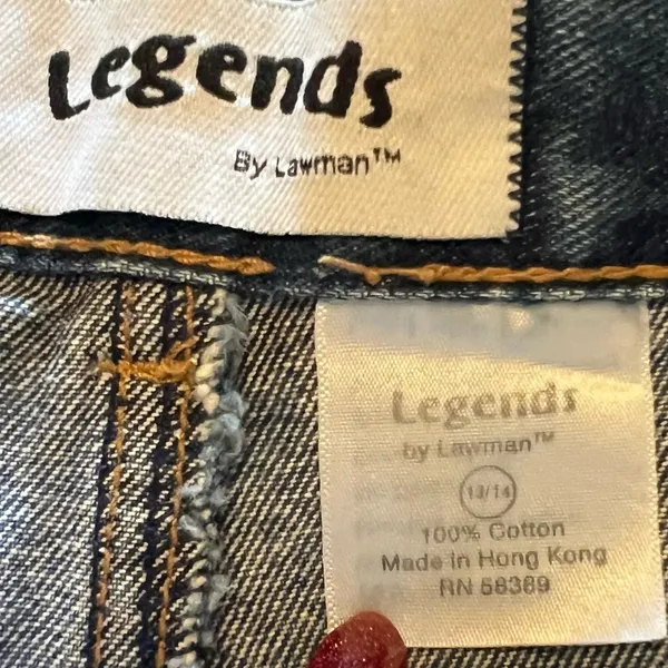 Lawman Legends Star intarsia Vintage Jeans, medium wash denim, size 13/14 - Image 4