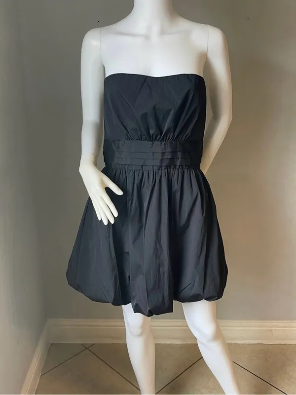 Forever 21 Women’s Strapless black mini dress size Large New with tags - Image 2