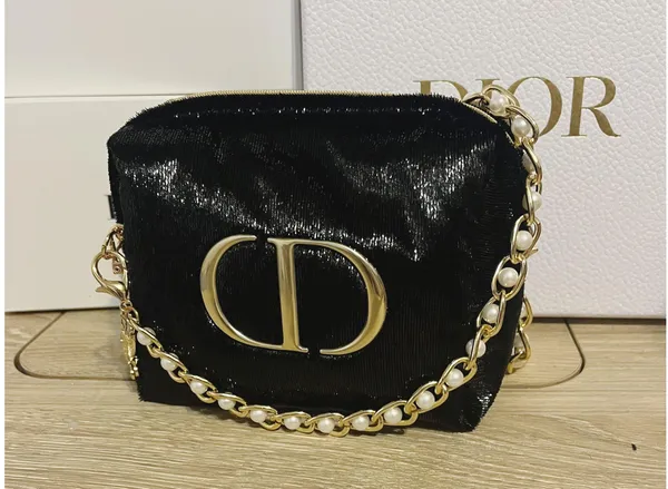Dior Makeup Cosmetic Case Purse Pouch Shoulder Bag - Image 2