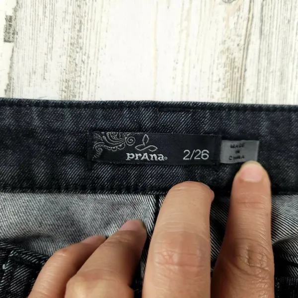 prAna Womens Skinny Jeans Size 2 26 Charcoal Gray Stretch Denim - Image 6