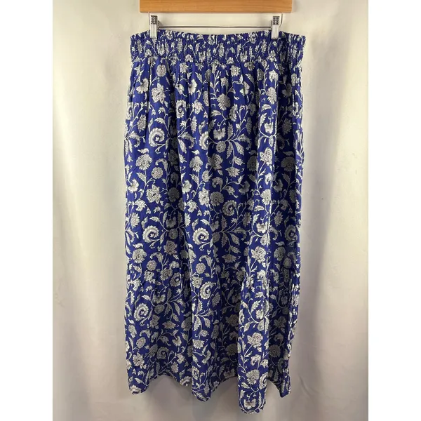 Women’s Destination 365 Large Royal Blue Paisley Maxi Skirt - Image 3