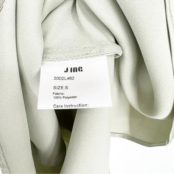 J.ING Women's Satin Draped Neck Midi‎ Slip Dress Size S Pistachio Green - Image 6