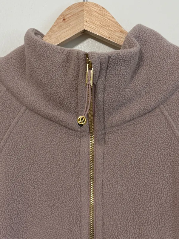 Lululemon Oversized Scuba Tumbled Fleece Funnel-Neck Half Zip Size XL / XXL Pink - Image 4