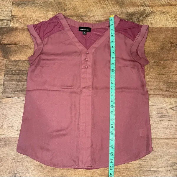 Fortune + Ivy Mauve Button-Front Women's Top - Image 10