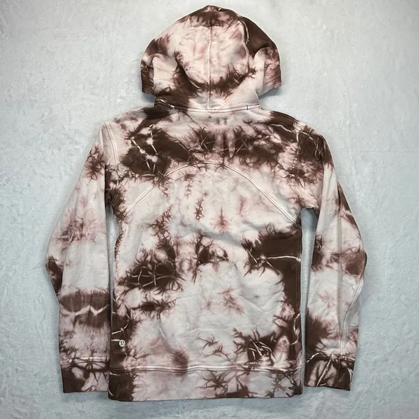 Lululemon All Yours Tie Dye‎ Hoodie Pullover Sweatshirt Earth Dye Clay Size 4 - Image 5