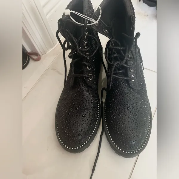 Combat Boots Black Size 8.5 - Image 2