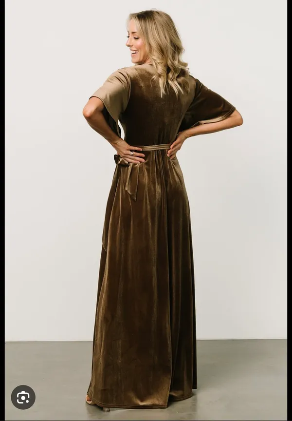 Baltic Born Maella Velvet Wrap Dress - Image 4