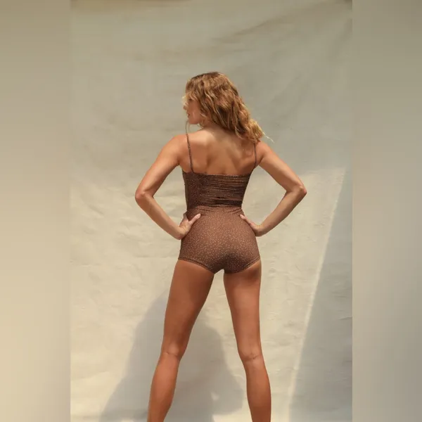 Stone Fox Swim Bobby Surf Suit in Coco‎ Dot Sold Out | NWT Brown Polka Dot - Image 3