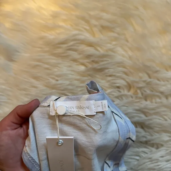 JONATHAN SIMKHAI Mary Tank In Sky Spring Stripe - Image 6