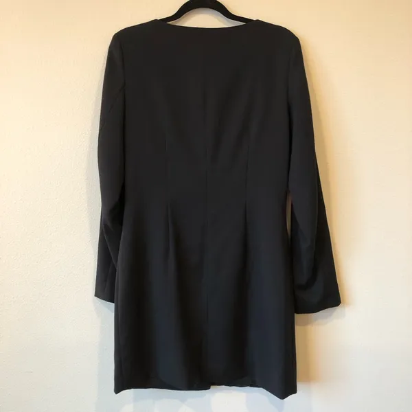 NWT Abercrombie and Fitch Dark Blue Mara Long Sleeve Blazer Dress Size M Tall - Image 9