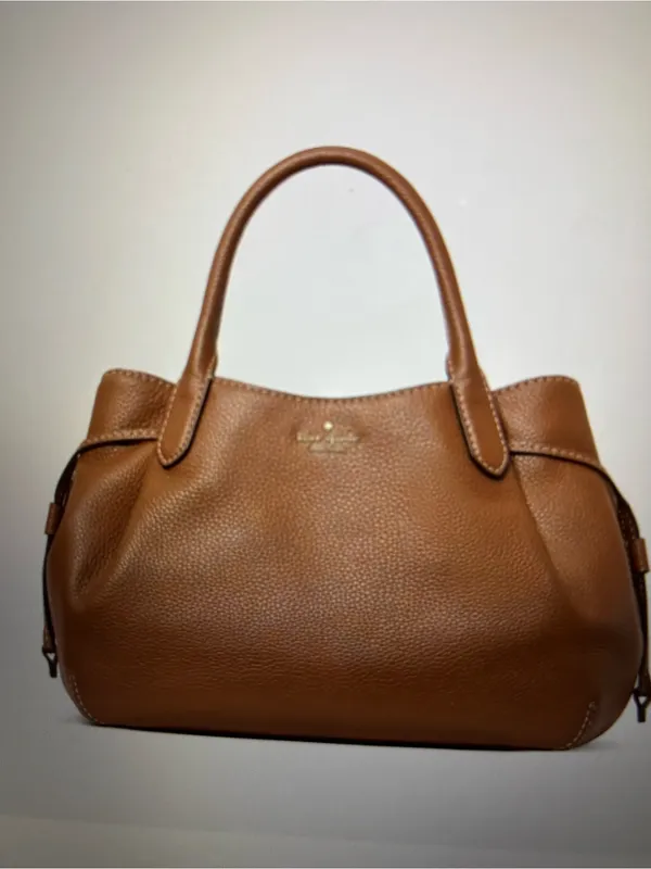 New kate spade New York Large Brown Dumpling Pebble Leather Satchel - Image 12