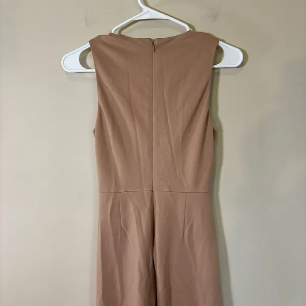 NBD Women's Small Long Dress Beige Nude‎ Cutout Slit Stretch - Image 8