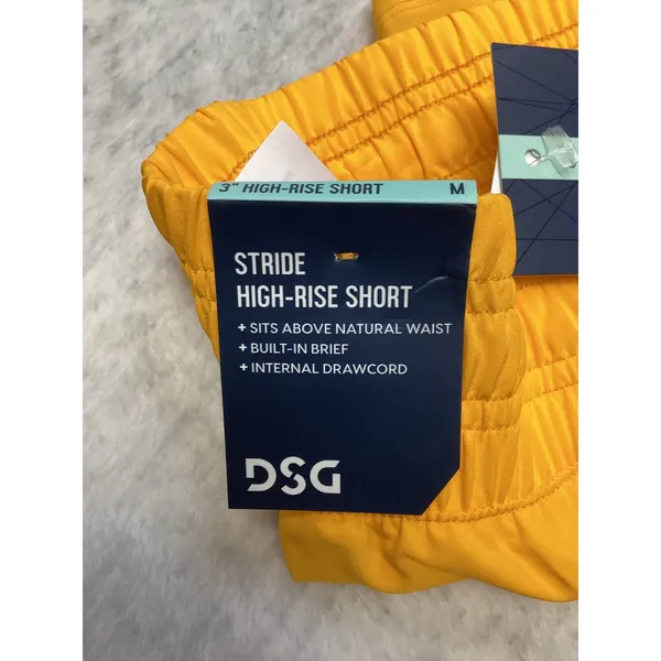 DSG Womens Stride High Rise Short University Gold Yellow DAW14201 Size‎ M NWT - Image 8