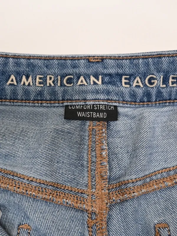 American Eagle Women's 8 Distressed High Rise Mom Jean - Image 9