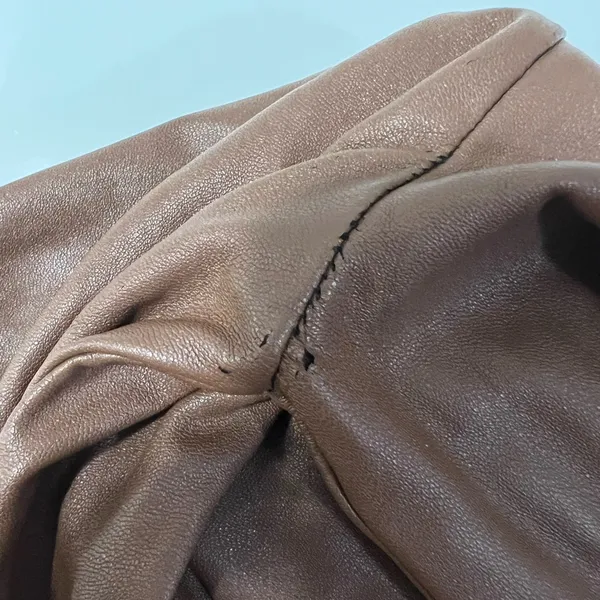 Paper Crown Tan Vegan Leather Leggings Size Small $218 - Image 6