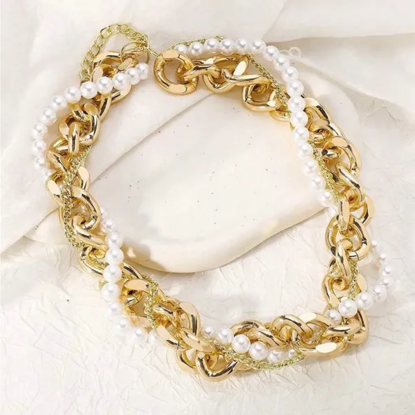 🐧🐧🐧BOGOHO 🐧🐧🐧Elegant Gold and White Pearl Necklace - Image 3