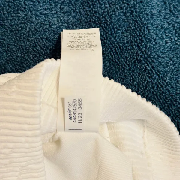 201 | NWOT Aerie Real Good Womens XS Ribbed High Neck Halter Crop‎ Top White - Image 6