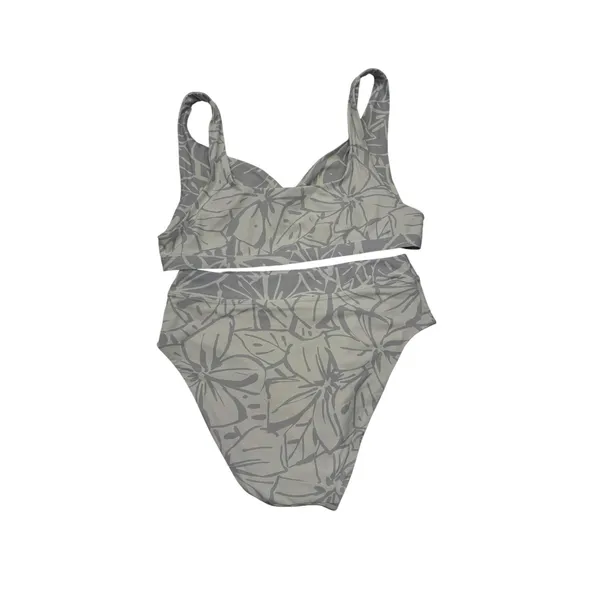 Madewell Reversible‎ Bikini Set Womens M Gray Tropical Floral High Waist Swim - Image 6