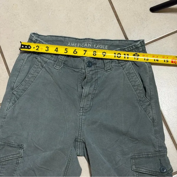 American Eagle‎ Outfitters Women Gray/Green Cargo Stretch Pants size 0 - Image 9