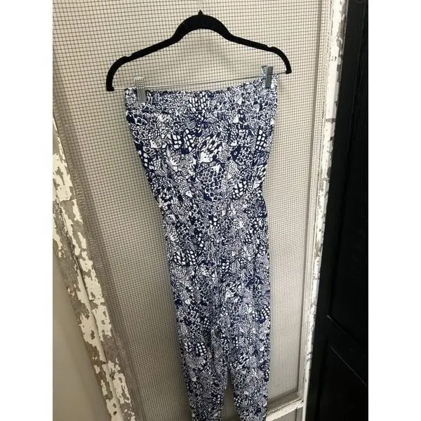 Lilly Pulitzer for Target Upstream Blue White Jumpsuit Size M - Image 2